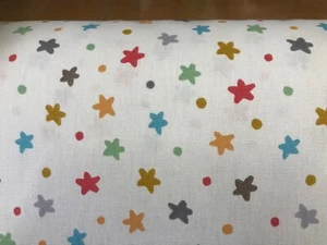 HALF PRICE! JOHN LEWIS 100% COTTON MULTI STAR CURTAIN BLIND FABRIC MATERIAL! - Picture 1 of 8