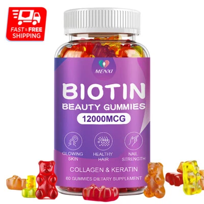 Collagen Biotin Vitamin Gummies for Hair,Skin,Nails,Premium Collagen Supplement - Image 1 of 4