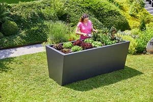 Hochbeet Gutta Valenta 200 Anthrazit 200x90x80 cm. Für Garten, Balkon & Terrasse - Bild 1 von 15