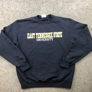 East Tennessee State University Buccaneers Sweatshirt Men Medium Blue Fleece - Picture 1 of 10