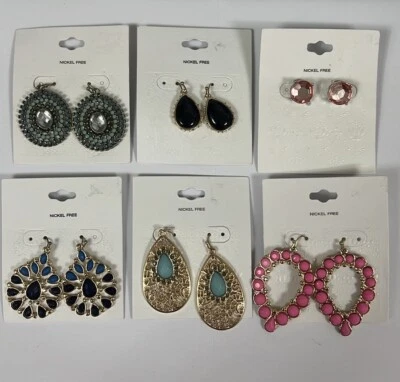 Paquete de 6 pares de pendientes llamativos Target sin níquel nuevos con etiqueta Foto 1 de 4