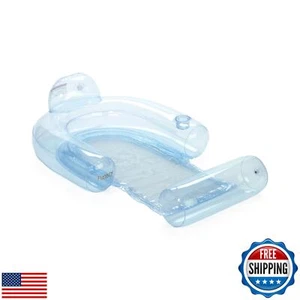 FUNBOY Giant Inflatable Clear Blue Mesh Chair Pool Float, Wasserhängematte, Pool - Bild 1 von 5