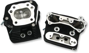 S & S Cycle Black Powder Coat Performance Cylinder Heads 106-6064 - Picture 1 of 1
