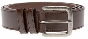 DUKE LONDON ANTIQUE BUCKLE JEANS BELT 4.0CM WIDE (204S)IN BROWN,WAIST SIZE 42-64