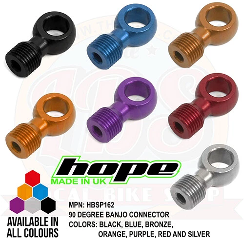 Conector Banjo 90 Grados Hope Brakes HBSP162 - Todos los Colores - Totalmente Nuevo Foto 1 de 1