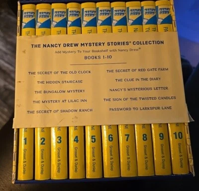NANCY DREW BOOKS 1-10 BOX SET ~ THE NANCY DREW MYSTERY STORIES COLLECTION, BOXED Foto 1 de 4