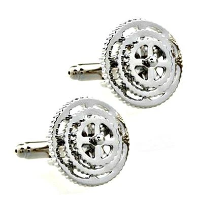 BIKE GEAR GEMELOS Plateado Metálico NUEVO con BOLSA DE REGALO Juego de bielas para bicicleta Ciclista Foto 1 de 4