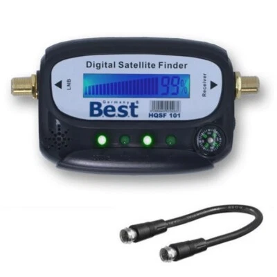 Satfinder PROFI SAT Finder mit LCD Display digital Messgerät Kompass F-Kabel - Bild 1 von 4