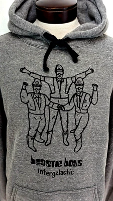 TRUNK LTD Hombres M BEASTIE BOYS Gráfico Intergaláctico Sudadera con Capucha Gris RARO* Foto 1 de 4
