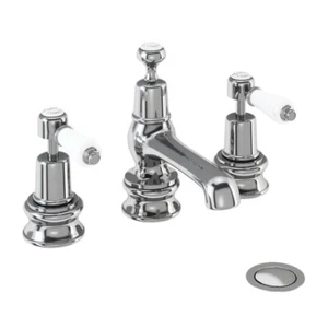 Burlington Kensington Regent 3 Tap Hole Mixer with Pop-up Waste T14, T4B & T4 - Picture 1 of 3