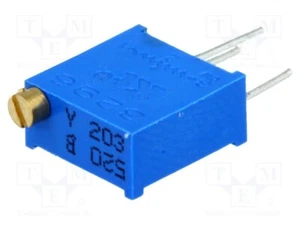Potenciómetro: para instalación THT 500mW 20kΩ ±10% T910Y-20K potenciómetro THT - Imagen 1 de 1