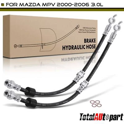 Nueva manguera hidráulica de freno 2 piezas para Mazda MPV 2000-2006 V6 3,0 L delantera izquierda y derecha Foto 1 de 4