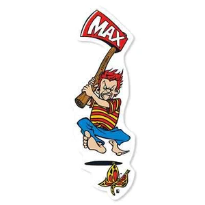SCHWARZES ETIKETT SKATEBOARDS MAX EVANS AXE AUFKLEBER - Bild 1 von 1