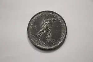 FRANCIA ZINCO/PIOMBO VECCHIA MEDAGLIA XVIII SECOLO 36mm B11 TT5 - Foto 1 di 4