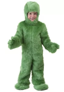 Kid's Green Furry Monster Grinch Christmas Jumpsuit Costume SIZE 4T (NEW) - Picture 1 of 1