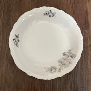 Cuenco de sopa vintage Bavaria Grand rosa negra con borde de platino Alemania Occidental. Raro - Imagen 1 de 7