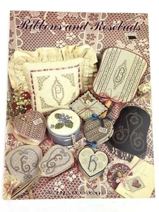 Ribbons and Rosebuds June Grigg #27 1983 Victorian Counted Bead Embroidery - Picture 1 of 7