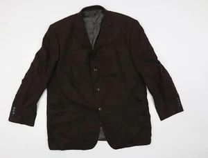 Marks and Spencer Mens Brown Linen Blend Blazer Size 46 Reg - Picture 1 of 10