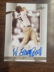 WYATT LANGFORD 2019 LEAF PERFECT GAME NIKE AllAmerican ROOKIE AUTOGRAPH AUTO FLA
