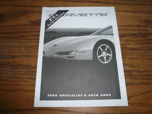Libro de datos de especialistas Corvette 2000 - vintage - Imagen 1 de 5