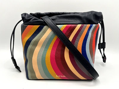 PAUL SMITH SWIRL Small Leather Bucket handbag shoulder multi Crossbody BAG - Image 1 of 4