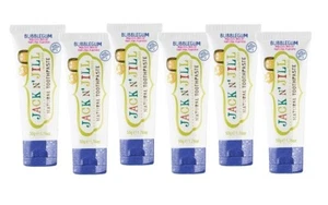 6 Units Jack N' Jill Children's Natural Toothpaste Bubblegum 50g Kids - Picture 1 of 1