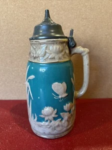 Bennett's Turquoise Cattail Syrup Pitcher 1873 - Picture 1 of 1