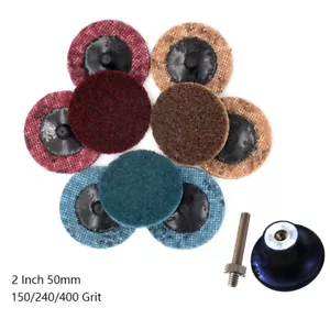 2 Inch 50mm Nylon Roll Lock Sanding Disc 150/240/400 Grit Sandpaper Tray for 3M - Picture 1 of 13