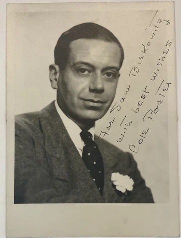 COLE PORTER-Photograph SIGNED/Broadway/music/film/songwriter/ Vintage Autograph Cover
