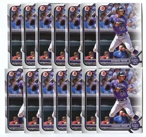 Tarjeta de novato 2022 Topps Bowman Draft Ezequiel Tovar RC Colorado Rockies #BD-83 - Imagen 1 de 3