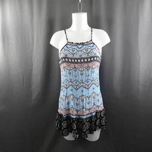 Nerzrosa Damen Minikleid klein blau Crinkle Boho Festival Indie Softgirl Chic - Bild 1 von 13