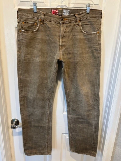 M'S $1200 PRPS NOIR JAPAN P61P19VBL RED-LINED SELVEDGE BARRACUDA JEANS W38X31 - Image 1 of 4