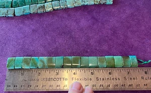 TURQUOISE BEADS - BEAUTIFUL - DOUBLE DRILLED - RECTANGLE BY THE STRAND - Picture 1 of 12
