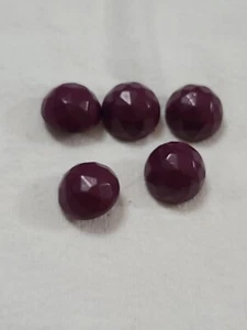 Knöpfe (5) 3/4" Pflaume Lila Diamantschliff Kuppel Schaft Rückseite Kunststoff Nähen Basteln - Bild 1 von 5