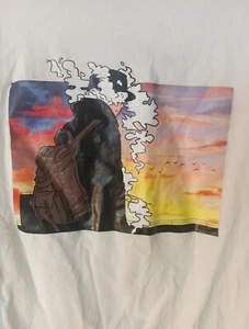 Romwe Weiß Grafik Kurzarm T-Shirt Herren Größe XL - Bild 1 von 3