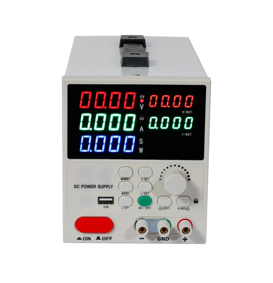 adjustable 0-62.00V 0-6.000A with MCU can MODBUS  RS485/RS232/USB - Image 1 of 4