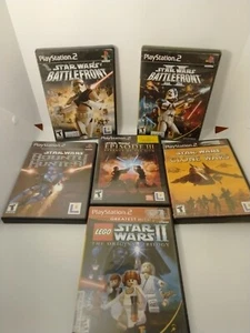 Star Wars 6 Game Bundle Lot (Sony PlayStation 2) PS2. Tested/Works! - Picture 1 of 16