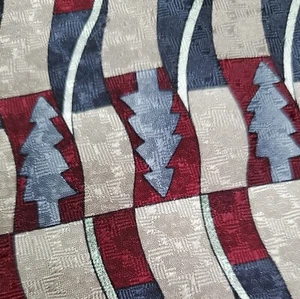 Corbata de Navidad Hombres Jimmy V Seda Willis Caña Coll UN Árbol Gris Topo EE. UU. - Imagen 1 de 11
