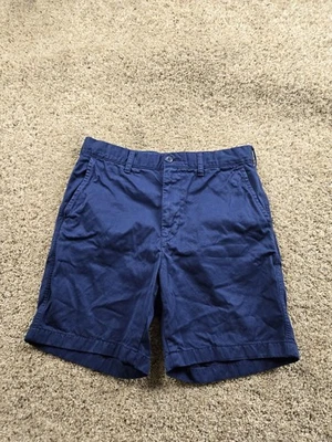 Pantalones Cortos Chinos Uniqlo Para Hombre Pequeños Azul Marino Clásicos Informales Frente Plano Algodón Foto 1 de 4