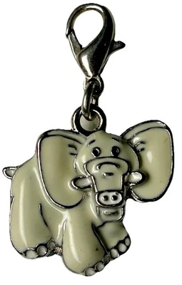 RARE Webkinz GANZ Charm light grey enamel  ELEPHANT   no code - Image 1 of 3