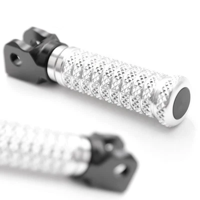 Reposapiés delanteros plateados M-Grip para Ducati 1198 S/R/EVO 09-11 10 Foto 1 de 4