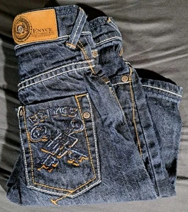 Enyce Denim Jean Shorts 6 Pockets Youth 5 Embroidered - Picture 1 of 13
