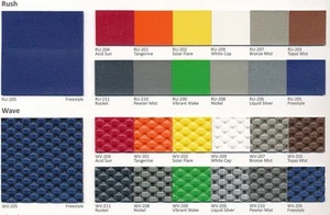 Wave Premium Contract Upholstery Vinyl TANGERINE -By the Yard - Picture 1 of 1