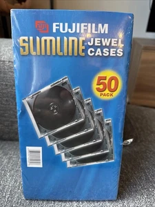 Fuji Fujifilm Slimline Jewel Cases 50 Pack New sealed CDs DVDs NEW SEALED - Bild 1 von 7