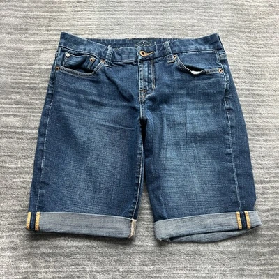 Pantalones Cortos Lucky Brand Talla 8/29 Mujer Boardwalk Bermuda Elastizados Azul Denim Foto 1 de 4
