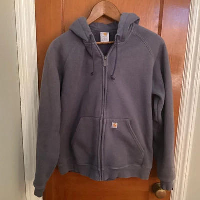 Sudadera con Capucha Mujer Carhartt Cremallera Completa Grande Color Gris/Azul Foto 1 de 4