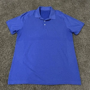 Mens XL Lululemon Metal Vent Tech SS polo golf shirt blue - Picture 1 of 7