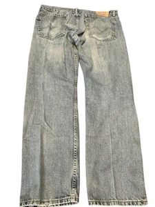 Levis 505 Jeans Mens 36x32 Regular Fit Straight Leg Light Wash Vintage - Picture 1 of 6