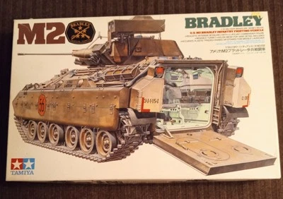Tamiya 1/35 US M2 Bradley Infantry Fighting Vehicle Kit 35132 MIB Early Box 1985 - Image 1 of 4