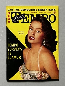 Tempo and Quick Magazine Pocket Sized Sept. 1955~Barbara Darrow EX Cond. - Picture 1 of 2